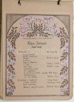 1946-47 Kézzel festett hangversenynaptár a kor összes híres magyar karmesterének és zenészének aláír...