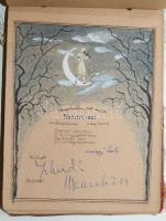 1946-47 Kézzel festett hangversenynaptár a kor összes híres magyar karmesterének és zenészének aláír...