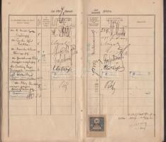 1906 Joghallgató leckekönyve rengeteg híres jogász aláírásával pl: Cocncha Győző, Grosschmidt Béni és sokan mások