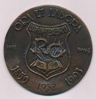 Kutas László (1936-) 1993. "Ora et Labora 1859-1993 / Református Gimnázium 1993" kétoldala...