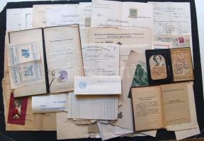 Nagy hagyaték okmány és nyomtatvény tétel, kb 40 db fejléces számla, reklámnyomtatvány, meghívó, mind jó állapotban szép darabokkal, érdemes megnézni