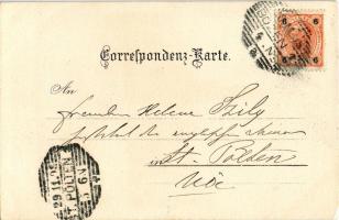 1898 Bolzano, Bozen (Südtirol); Pfarrkirche u. Welther-Denkmal / parish church, monument. Aufnahme u...