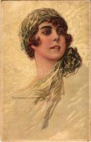 1921 Italian lady art postcard. 233-6. s: T. Corbella (EB)