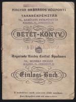 cca 1880 Magyar Országos központi takarékpénztár betétkönyv későbbi kitöltéssel