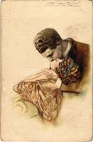 Szerelmes pár. Olasz művészlap / Romantic couple. Italian art postcard. Anna &amp; Gasparini 492...