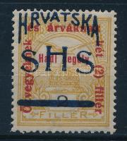 SHS 1919 Hadisegély II. 2f próbanyomat, Bodor vizsgálójellel, Certificate: Zrinjscak