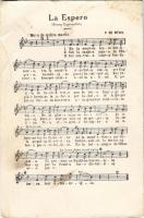 La Espero, Himno esperantista. C. Boloix / Eszperantó himnusz / Esperanto Hymn, sheet music (EB)
