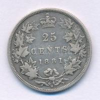 Kanada 1881. 25c Ag "Viktória" kapszulában T:VF
Canada 1881. 25 Cents Ag "Victoria&q...