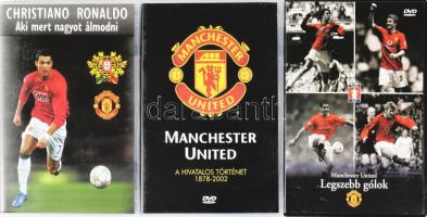 3 db football DVD Ronaldo, Manchester