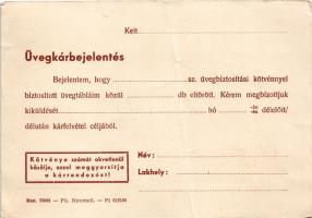 Üvegtörést azonnal jelentsük! Állami Biztosító reklámlapja (non PC) (fa)