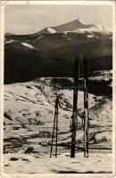 1941 Kárpátalja, tél Kárpátalján, sílécek, téli sport / Zakarpattia Oblast / winter in Transcarpathi...