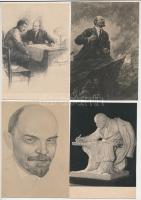 Lenin - 7 db MODERN szovjet képeslap a Lenin életét bemutató sorozatból (1947) / 7 modern Soviet Len...