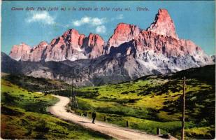 1911 Passo Rolle, Rollepass (Südtirol); Cimon della Pala e la Strada di Rolle