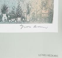 Gross Arnold (1929-2015): Beszélgetések a barátságról. Ofszetnyomat, papír, jelzett. Feltekerve. 47×...