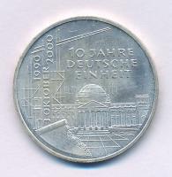 Németország 2000D 10M Ag "Az újraegyesítés 10. évfordulója" T:UNC,AU
Germany 2000D 10 Mar...