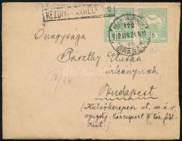 1912 Levél Turul 2 x 5f bérmentesítéssel "KÉZDIVÁSÁRHELY P.U." + "KÉZDIVÁSÁRHELY / BR...