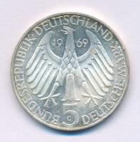 Német Szövetségi Köztársaság 1969G 5M Ag "Theodor Fontane születésének 150. évfordulója" T...