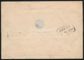 1860 15kr levélen "TRIEST" - "BRÜNN"