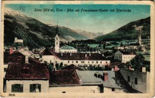 Lienz (Tirol), Blick auf Franziskaner-Kloster und Pfarrkirche / Franciscan monastery, parish church ...