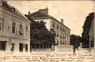 1912 Wien, Vienna, Bécs; Liesing, Perchtoldsdorferstrasse, Versorgungshaus der Stadt Wien / street v...