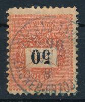 1889 50kr "ZÁGRÁB-TÁVIRDA / ZAGREB-BRZOJAV" kék / blue