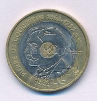 Franciaország 1994. 20Fr tri-metal Al-Br-Ni-Cu "Pierre de Coubertin - 100 éves a Nemzetközi Oli...