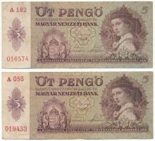 1939. 5P (2x) T:F
Hungary 1939. 5 Pengő (2x) C:F
Adamo P6