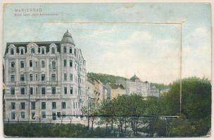1907 Mariánské Lázne, Marienbad; Blick nach dem Kirchenplatz / leporellocard with 10 pictures (small...
