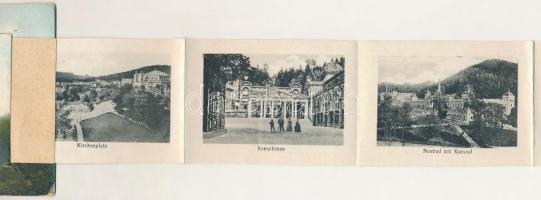 1907 Mariánské Lázne, Marienbad; Blick nach dem Kirchenplatz / leporellocard with 10 pictures (small...