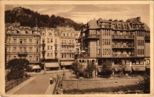 Karlovy Vary, Karlsbad; Hotel Atlantic und Alte Wiese (Rb)