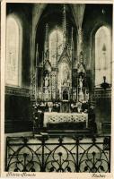 1940 Budapest II. Máriaremete, kegytemplom, belső, főoltár. Szervita rend kiadása (EK)