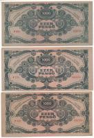 1945. 1000P piros "MNB" dézsmabélyeggel (3x) T:XF,VF
Adamo P22e