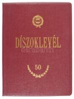 1969 Bp., Okleveles mérnök számára kiállított díszoklevél