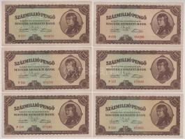 1946. 100.000.000P (6x) T:F szép papír
Adamo P27