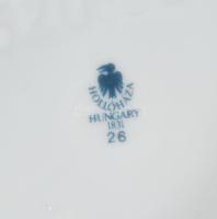 Hollóházi Szász Endre által tervezett mintával díszített porcelán váza. Matricás, jelzett, hibátlan,...