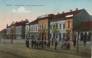 Karcag Járásbíróság és az Arany Bárány szálloda Krausz Soma és Deutsch üzleteivel