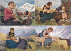 26 db MODERN osztrák reprodukciós képeslap / 26 modern Austrian art reproduction postcards