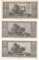 1946. 1.000.000BP (3x, egyiken 1.000.000P és 10BP postabélyeg, illetve két "100 éves a magyar v...