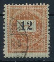 1889 12kr durva lemezhiba alul + túlfestékezett