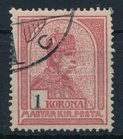 1904 Turul 1K lemezhiba az "O" betűben