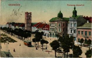 Debrecen, Ferenc József út, villamos, Marton Gyula és fia üzlete (Rb)