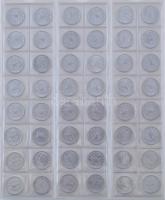 Vegyes magyar Forint-Fillér érmetétel berakóalbumban, közte 1947. 5Ft Ag "Kossuth" (3x) T:...