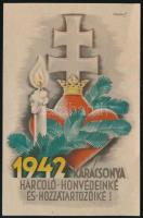 1942 Karácsony segélybélyeg reklám lapja (Légrády), ritka