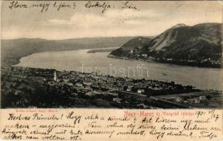 1901 Nagymaros és Visegrád látképe. Zoller József kiadása (Rb)