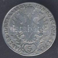 Ausztria 1820A 5Kr Ag Ferenc T:3-
