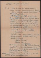 1945 Laurisin Miklós (1899-1949) zongoraművész, zeneszerző népbírósági peréhez kapcsolódó dokumentum...