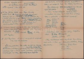 1945 Laurisin Miklós (1899-1949) zongoraművész, zeneszerző népbírósági peréhez kapcsolódó dokumentum...