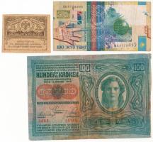 Vegyes: Ausztria 1919 (1912) 100K piros "DEUTSCHÖSTERREICH" felülbélyegzéssel, mindkét old...