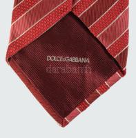 Dolce &amp; Gabbana bordó piros csíkos nyakkendő