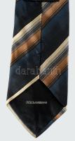 Dolce &amp; Gabbana sötétkék-arany nyakkendő